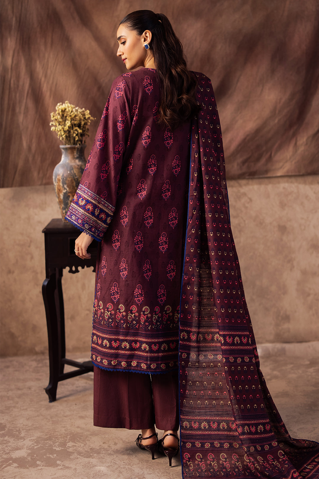 Zellbury | Unstitched 2 Piece Khaddar | Embroidered Shirt Dupatta - 0263 -  Zellbury Women Essential Unstitched -  House of Maryam