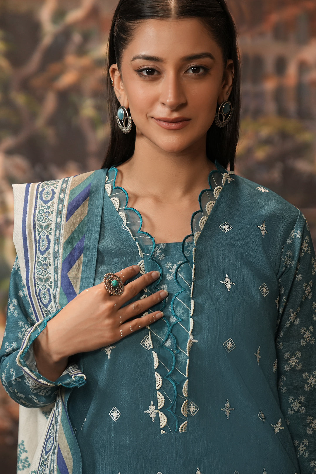 Zellbury | Unstitched 2 Piece Khaddar | Embroidered Shirt Dupatta - 0350 -  Zellbury Women Essential Unstitched - Original Designer Dress - House of Maryam