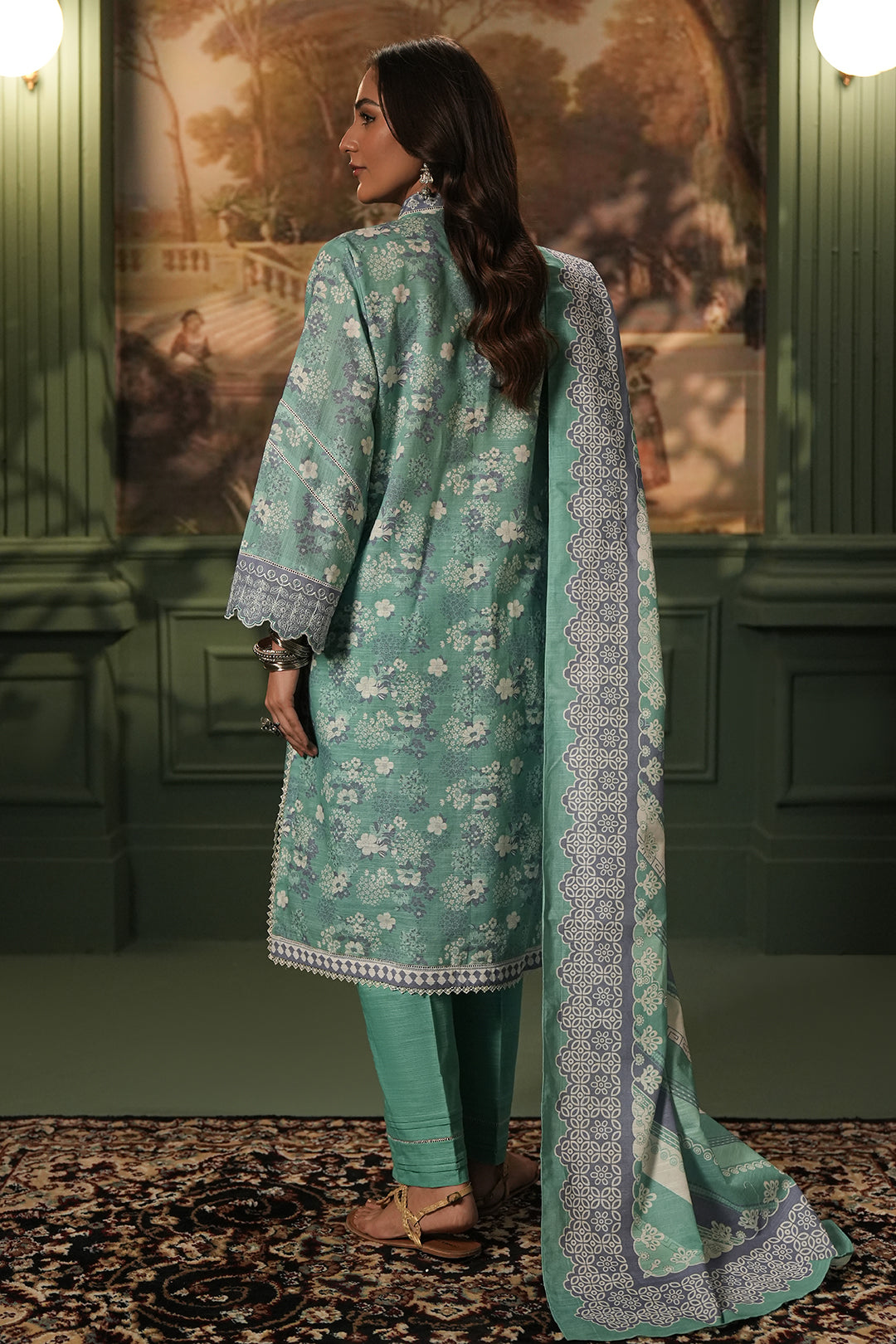 Zellbury | Unstitched 2 Piece Khaddar | Embroidered Shirt Dupatta - 0351 -  Zellbury Women Essential Unstitched - Original Designer Dress - House of Maryam