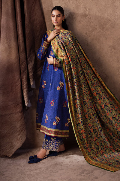 Zellbury | Unstitched 3 Piece Khaddar | Embroidered Shirt Shalwar Dupatta - 0221 -  Zellbury Women Essential Unstitched - Original Designer Dress - House of Maryam