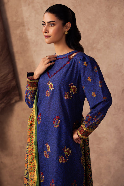 Zellbury | Unstitched 3 Piece Khaddar | Embroidered Shirt Shalwar Dupatta - 0221 -  Zellbury Women Essential Unstitched - Original Designer Dress - House of Maryam
