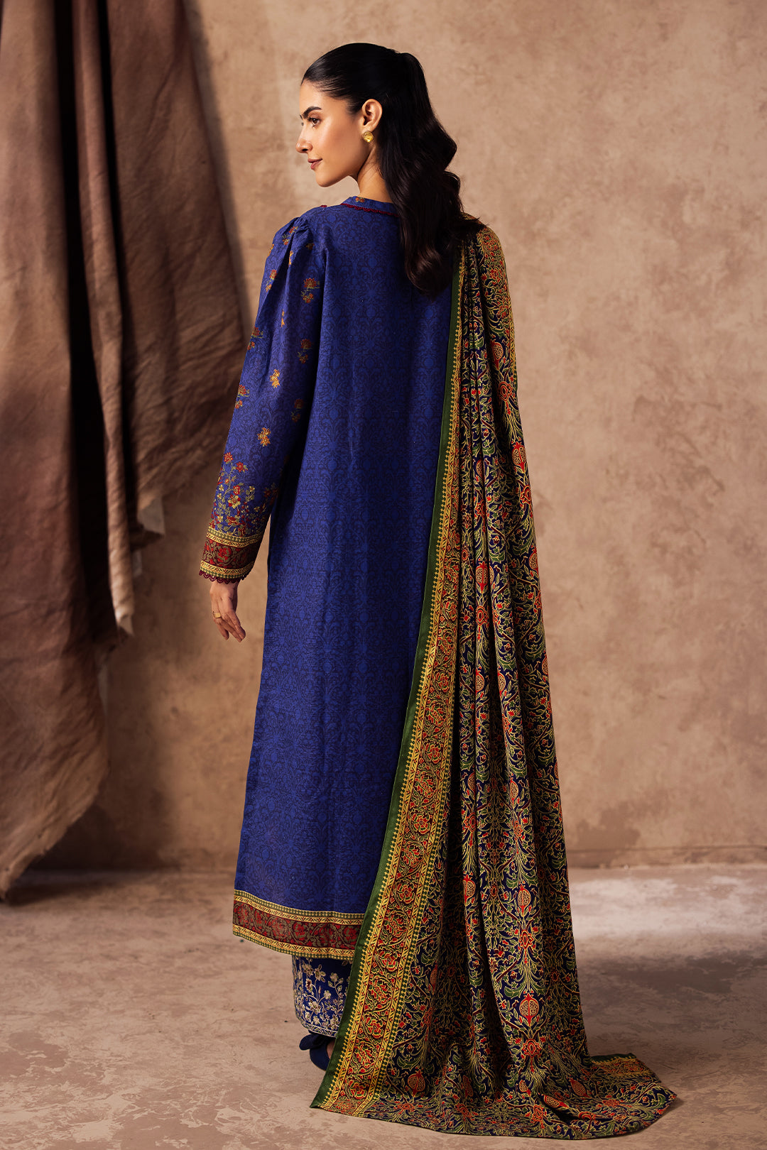 Zellbury | Unstitched 3 Piece Khaddar | Embroidered Shirt Shalwar Dupatta - 0221 -  Zellbury Women Essential Unstitched - Original Designer Dress - House of Maryam
