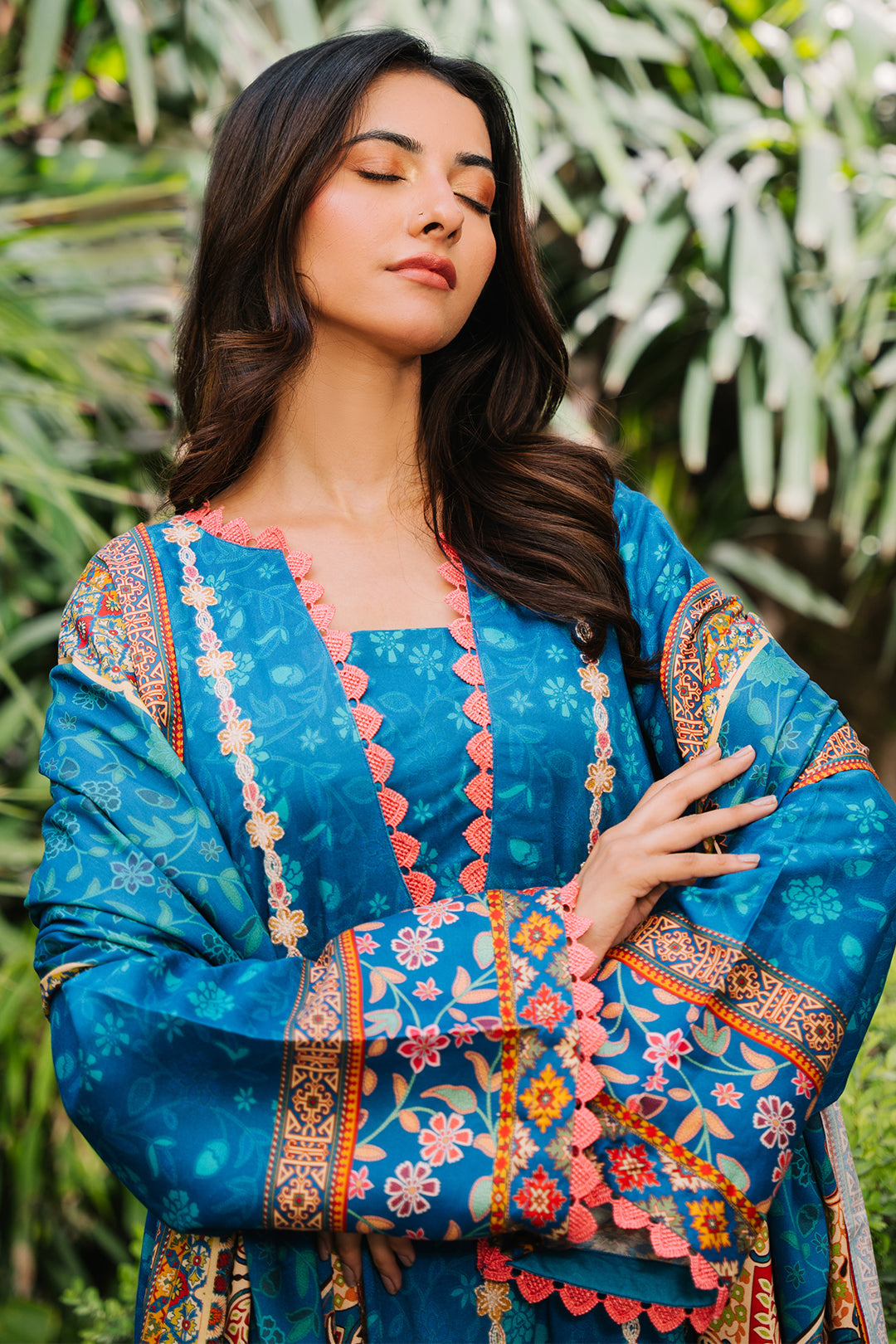 Zellbury | Unstitched 3 Piece Viscose | Embroidered Shirt Shalwar Dupatta - 0223 -  Zellbury Women Essential Unstitched - Original Designer Dress - House of Maryam