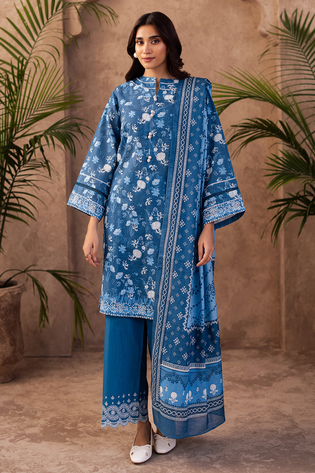 Zellbury | Unstitched 3 Piece Khaddar | Embroidered Shirt Shalwar Dupatta - 0226 -  Zellbury Women Essential Unstitched -  House of Maryam