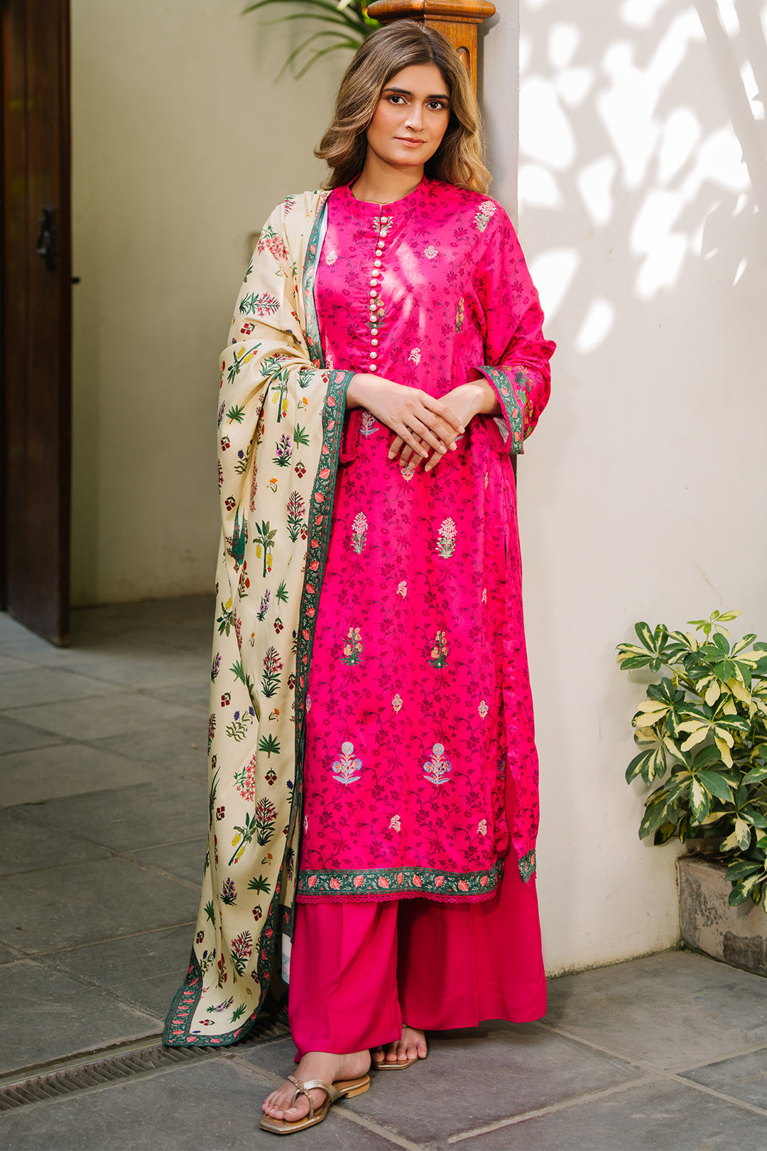 Zellbury | Unstitched 3 Piece Viscose | Embroidered Shirt Shalwar Dupatta - 0227 -  Zellbury Women Essential Unstitched - Original Designer Dress - House of Maryam