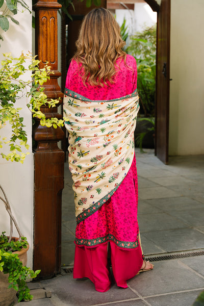 Zellbury | Unstitched 3 Piece Viscose | Embroidered Shirt Shalwar Dupatta - 0227 -  Zellbury Women Essential Unstitched - Original Designer Dress - House of Maryam