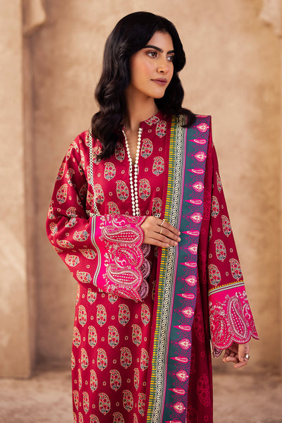 Zellbury | Unstitched 3 Piece Viscose | Embroidered Shirt Shalwar Dupatta - 0228 -  Zellbury Women Essential Unstitched - Original Designer Dress - House of Maryam