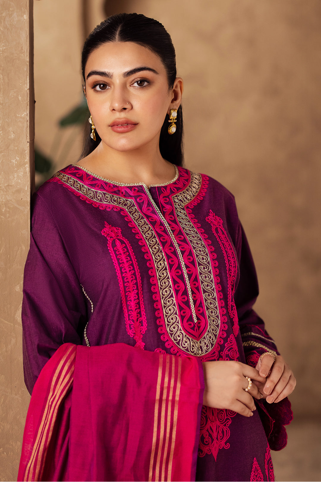 Zellbury | Unstitched 3 Piece Chambray | Embroidered Shirt Shalwar Dupatta - 0230 -  Zellbury Women Essential Unstitched - Original Designer Dress - House of Maryam