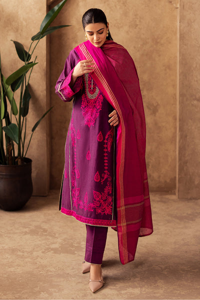 Zellbury | Unstitched 3 Piece Chambray | Embroidered Shirt Shalwar Dupatta - 0230 -  Zellbury Women Essential Unstitched - Original Designer Dress - House of Maryam