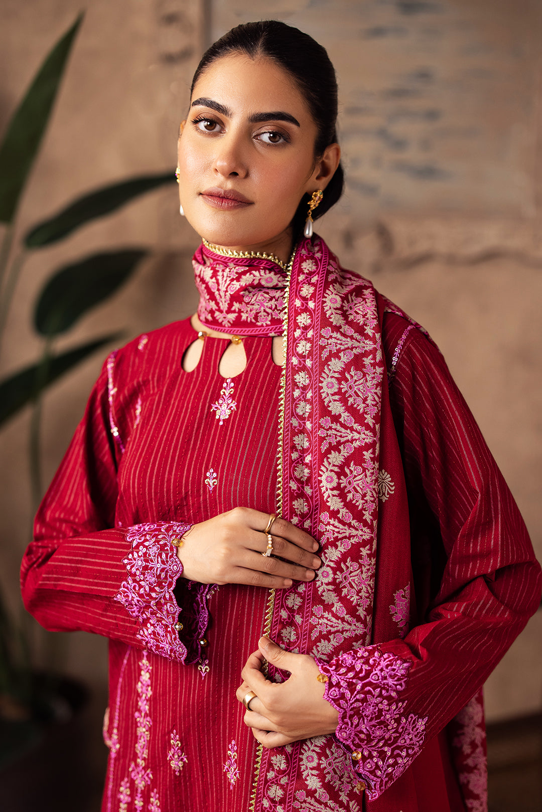 Zellbury | Unstitched 3 Piece Khaddar | Embroidered Shirt Shalwar Shawl - 0231 -  Zellbury Women Essential Unstitched - Original Designer Dress - House of Maryam