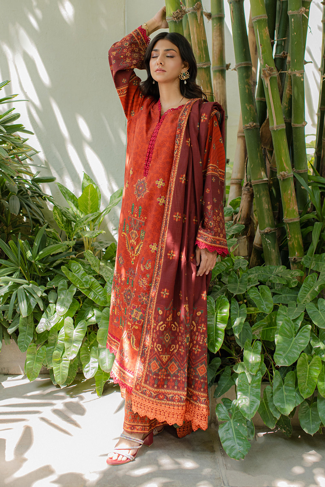 Zellbury | Unstitched 3 Piece Khaddar | Embroidered Shirt Shalwar Dupatta - 0233 -  Zellbury Women Essential Unstitched - Original Designer Dress - House of Maryam