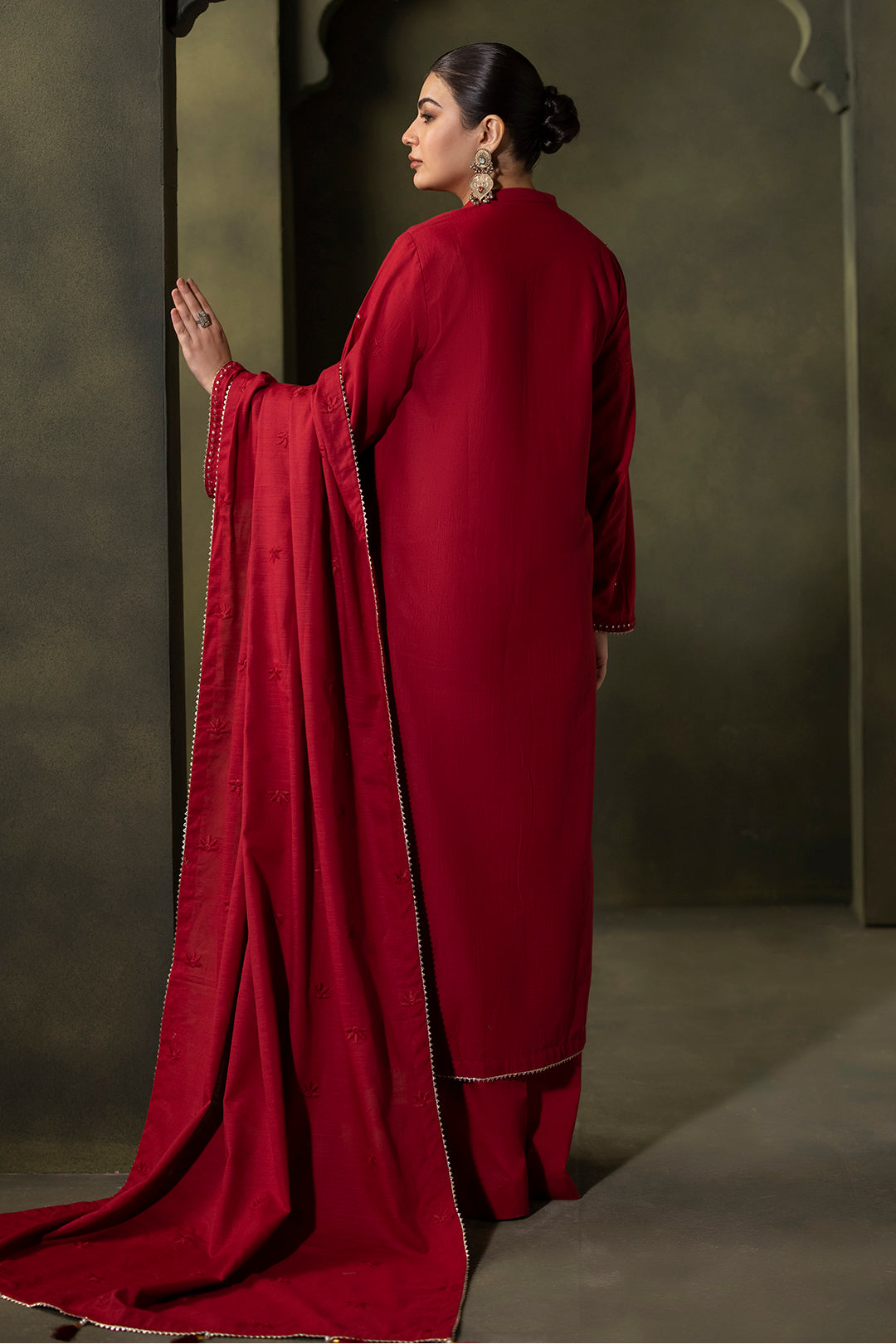 Zellbury | Unstitched 3 Piece Khaddar | Embroidered Shirt Shalwar Dupatta - 0238 -  Zellbury Women Signature Unstitched - Original Designer Dress - House of Maryam