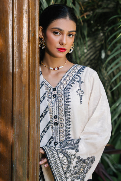 Zellbury | Unstitched 3 Piece Khaddar | Embroidered Shirt Shalwar Dupatta - 0239 -  Zellbury Women Signature Unstitched - Original Designer Dress - House of Maryam