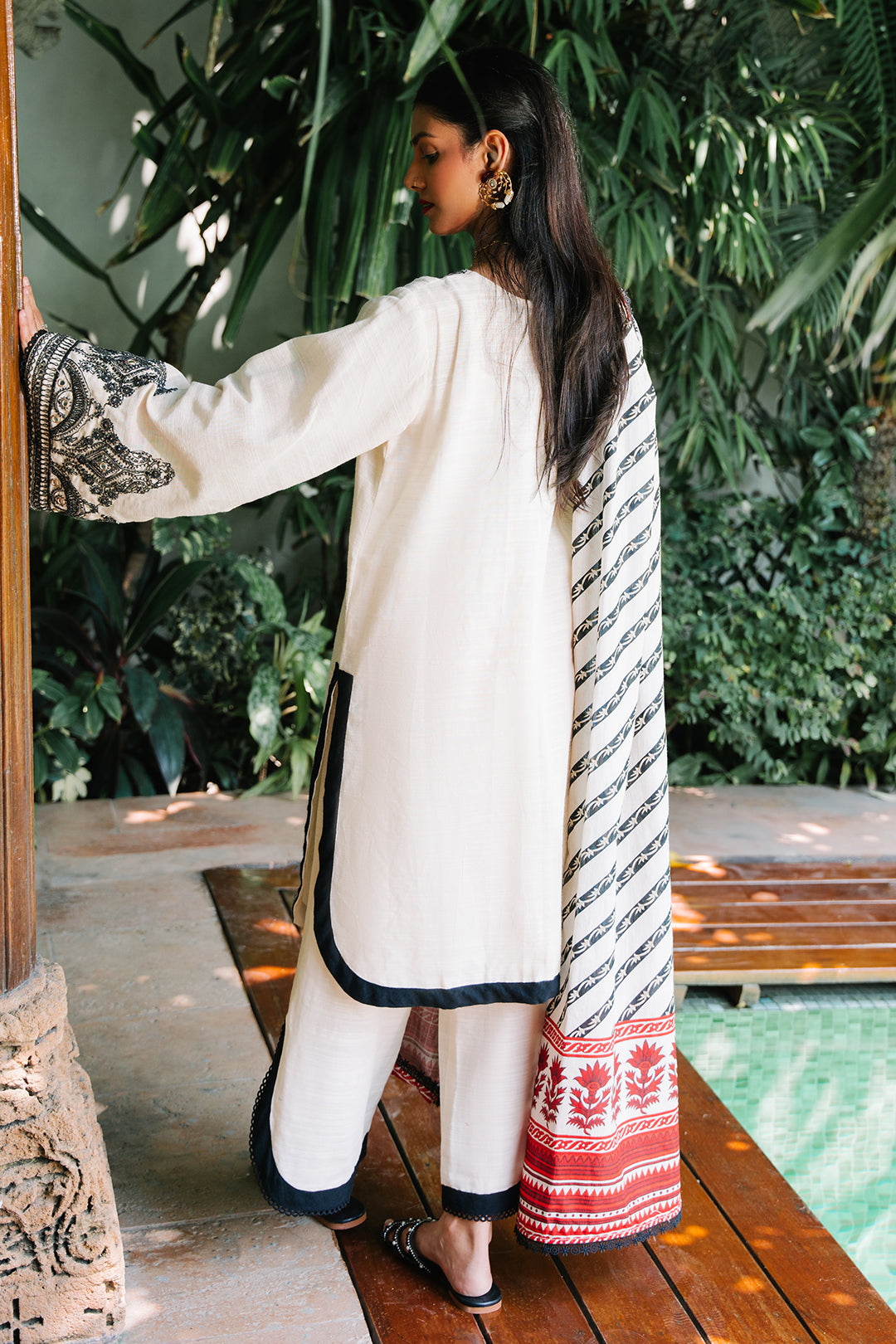 Zellbury | Unstitched 3 Piece Khaddar | Embroidered Shirt Shalwar Dupatta - 0239 -  Zellbury Women Signature Unstitched - Original Designer Dress - House of Maryam