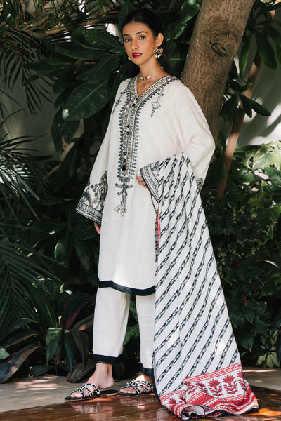 Zellbury | Unstitched 3 Piece Khaddar | Embroidered Shirt Shalwar Dupatta - 0239 -  Zellbury Women Signature Unstitched - Original Designer Dress - House of Maryam