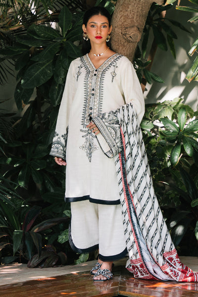 Zellbury | Unstitched 3 Piece Khaddar | Embroidered Shirt Shalwar Dupatta - 0239 -  Zellbury Women Signature Unstitched - Original Designer Dress - House of Maryam