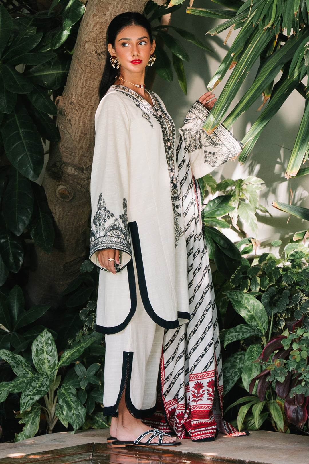Zellbury | Unstitched 3 Piece Khaddar | Embroidered Shirt Shalwar Dupatta - 0239 -  Zellbury Women Signature Unstitched - Original Designer Dress - House of Maryam
