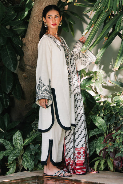 Zellbury | Unstitched 3 Piece Khaddar | Embroidered Shirt Shalwar Dupatta - 0239 -  Zellbury Women Signature Unstitched - Original Designer Dress - House of Maryam