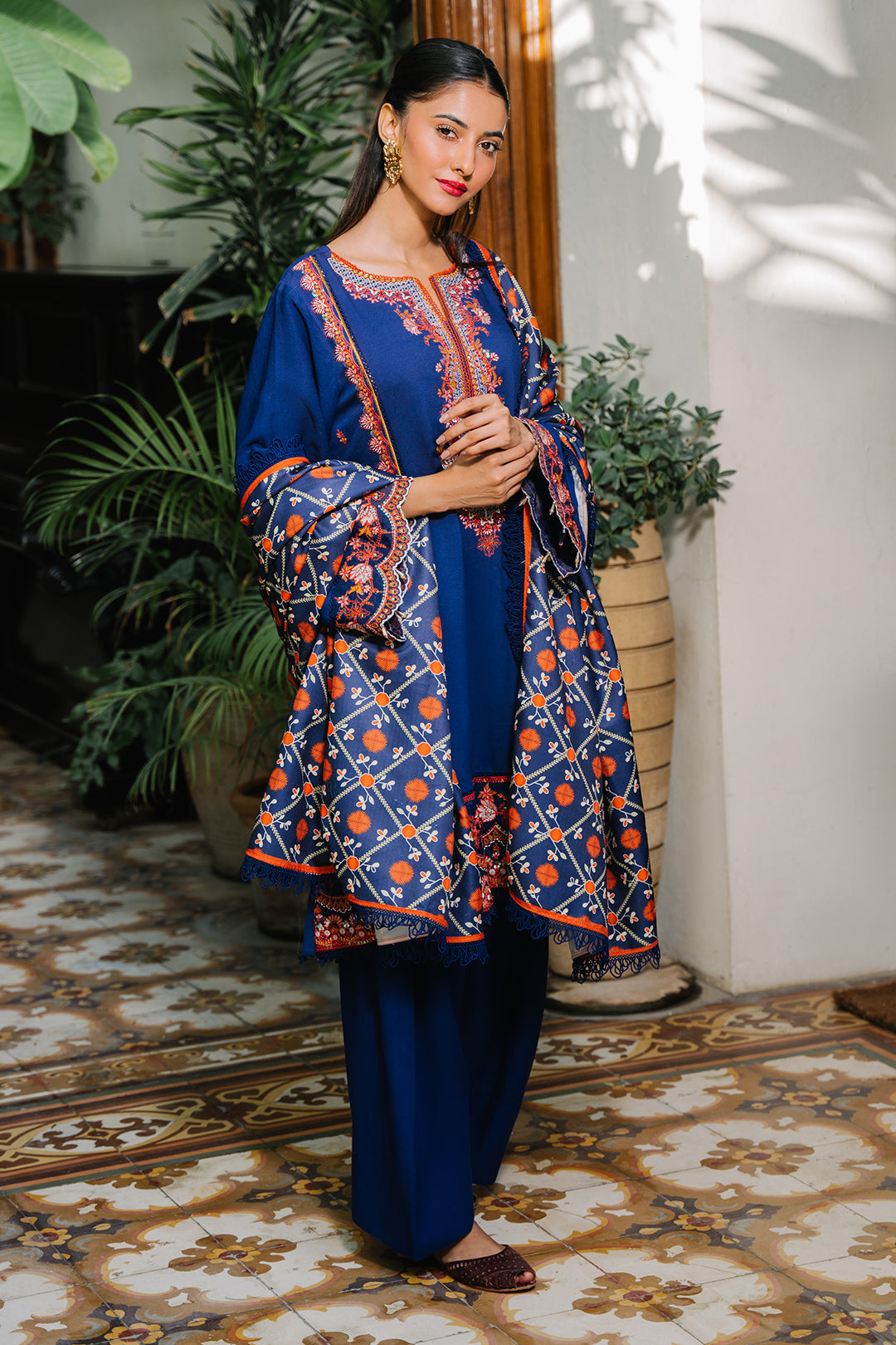 Zellbury | Unstitched 3 Piece Cotail | Embroidered Shirt Shalwar Dupatta - 0245 -  Zellbury Women Signature Unstitched - Original Designer Dress - House of Maryam