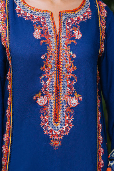 Zellbury | Unstitched 3 Piece Cotail | Embroidered Shirt Shalwar Dupatta - 0245 -  Zellbury Women Signature Unstitched - Original Designer Dress - House of Maryam