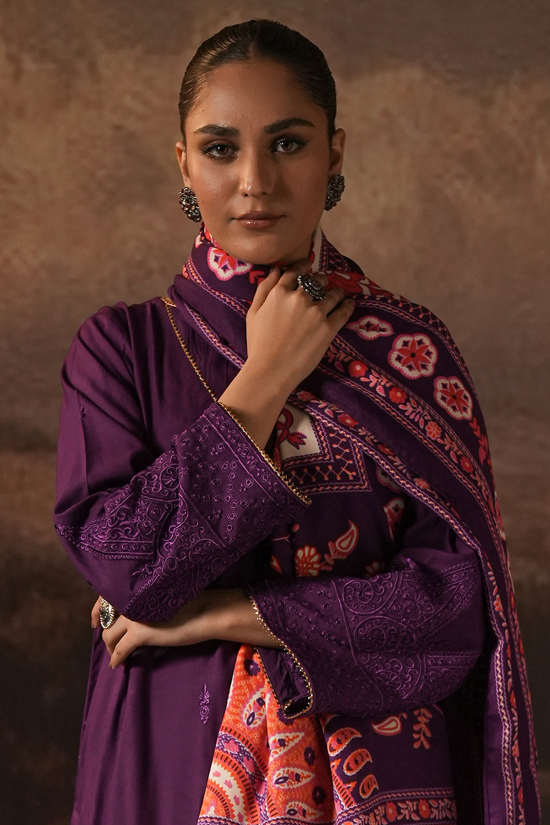 Zellbury | Unstitched 3 Piece Viscose | Embroidered Shirt Shalwar Shawl - 0248 -  Zellbury Women Signature Unstitched - Original Designer Dress - House of Maryam