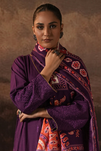 Zellbury | Unstitched 3 Piece Viscose | Embroidered Shirt Shalwar Shawl - 0248 -  Zellbury Women Signature Unstitched - Original Designer Dress - House of Maryam