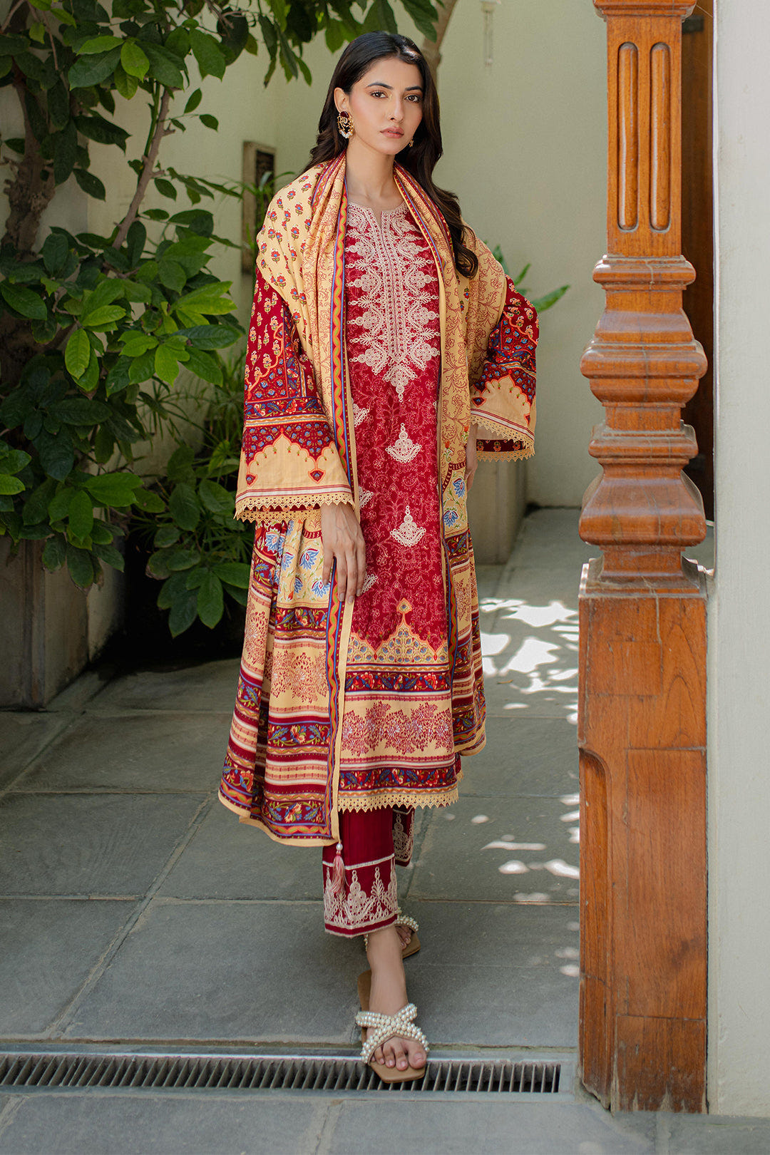 Zellbury | Unstitched 3 Piece Khaddar | Embroidered Shirt Shalwar Dupatta - 0309 -  Zellbury Women Essential Unstitched - Original Designer Dress - House of Maryam