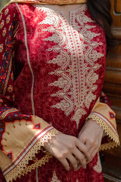 Zellbury | Unstitched 3 Piece Khaddar | Embroidered Shirt Shalwar Dupatta - 0309 -  Zellbury Women Essential Unstitched - Original Designer Dress - House of Maryam