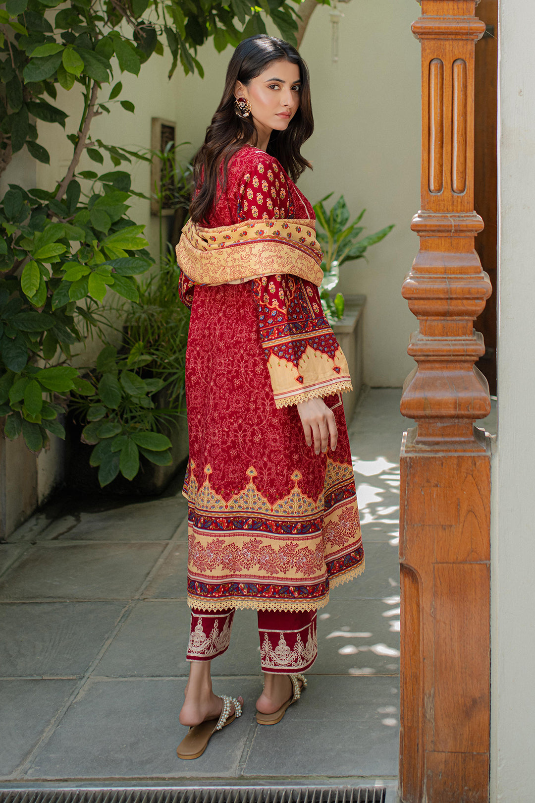Zellbury | Unstitched 3 Piece Khaddar | Embroidered Shirt Shalwar Dupatta - 0309 -  Zellbury Women Essential Unstitched - Original Designer Dress - House of Maryam