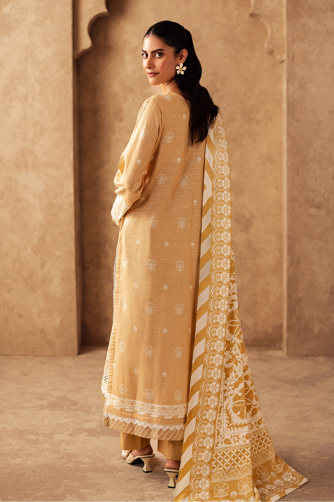 Zellbury | Unstitched 3 Piece Khaddar | Embroidered Shirt Shalwar Shawl - 0310 -  Zellbury Women Essential Unstitched - Original Designer Dress - House of Maryam