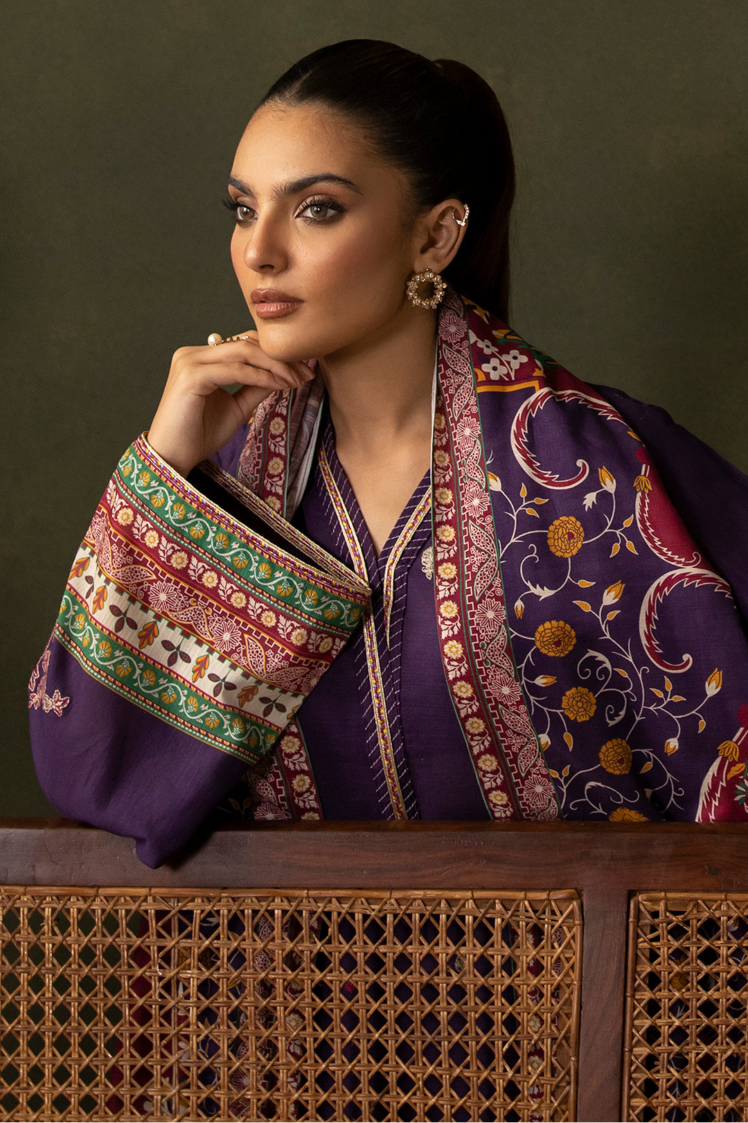 Zellbury | Unstitched 3 Piece Khaddar | Embroidered Shirt Shalwar Dupatta - 0311 -  Zellbury Women Essential Unstitched - Original Designer Dress - House of Maryam