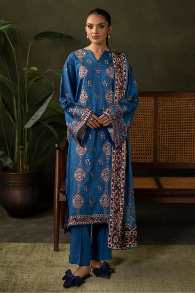 Zellbury | Unstitched 3 Piece Viscose | Embroidered Shirt Shalwar Dupatta - 0313 -  Zellbury Women Essential Unstitched - Original Designer Dress - House of Maryam