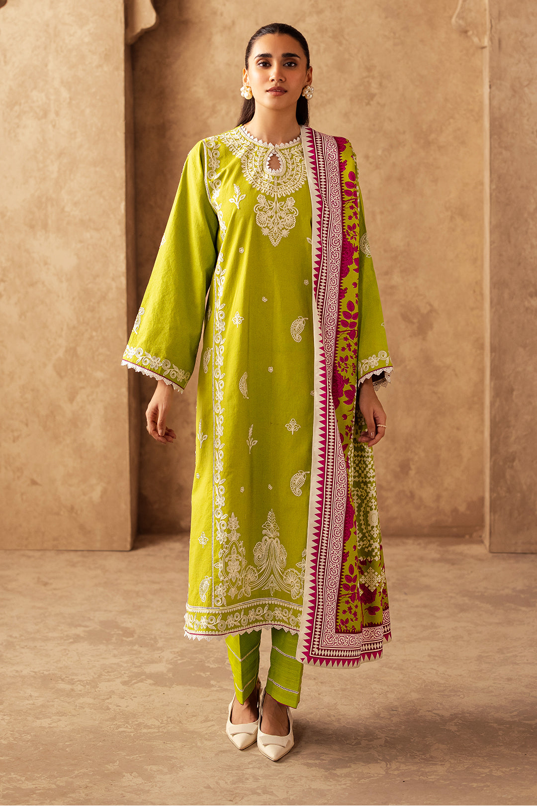 Zellbury | Unstitched 3 Piece Khaddar | Embroidered Shirt Shalwar Shawl - 0316 -  Zellbury Women Essential Unstitched - Original Designer Dress - House of Maryam