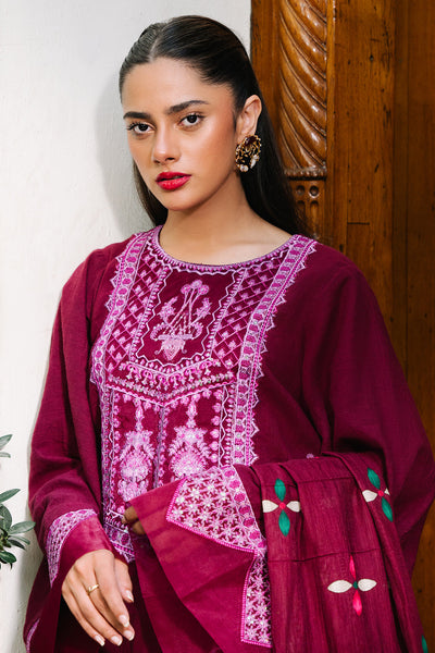 Zellbury | Unstitched 3 Piece Khaddar | Embroidered Shirt Shalwar Dupatta - 0319 -  Zellbury Women Signature Unstitched - Original Designer Dress - House of Maryam