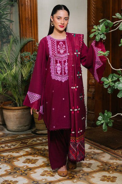 Zellbury | Unstitched 3 Piece Khaddar | Embroidered Shirt Shalwar Dupatta - 0319 -  Zellbury Women Signature Unstitched - Original Designer Dress - House of Maryam