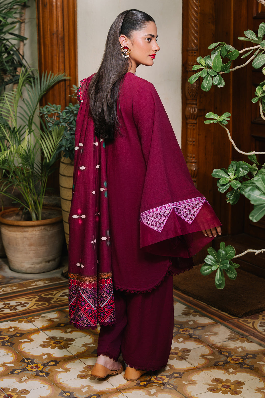 Zellbury | Unstitched 3 Piece Khaddar | Embroidered Shirt Shalwar Dupatta - 0319 -  Zellbury Women Signature Unstitched - Original Designer Dress - House of Maryam