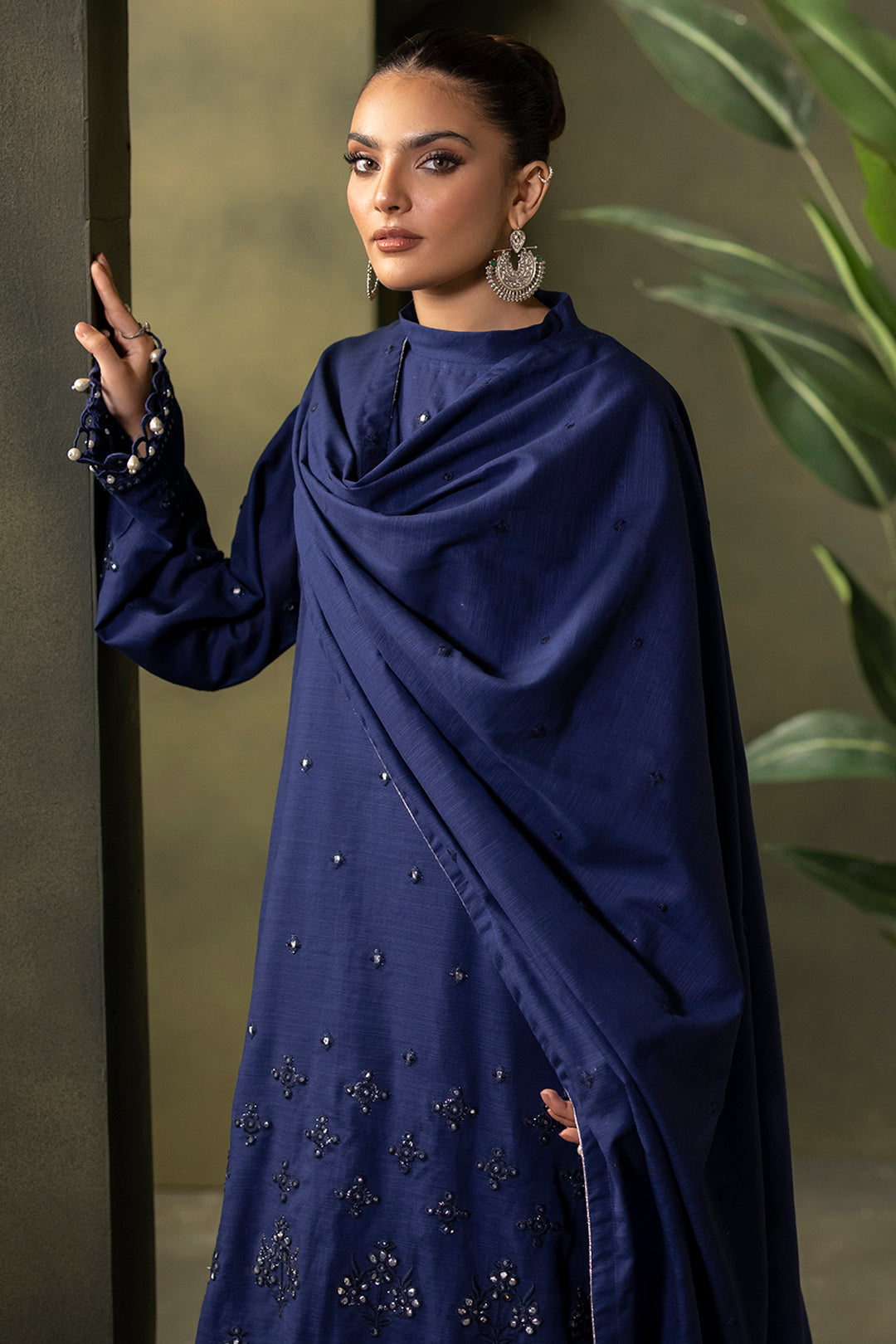 Zellbury | Unstitched 3 Piece Khaddar | Embroidered Shirt Shalwar Dupatta - 0322 -  Zellbury Women Signature Unstitched - Original Designer Dress - House of Maryam