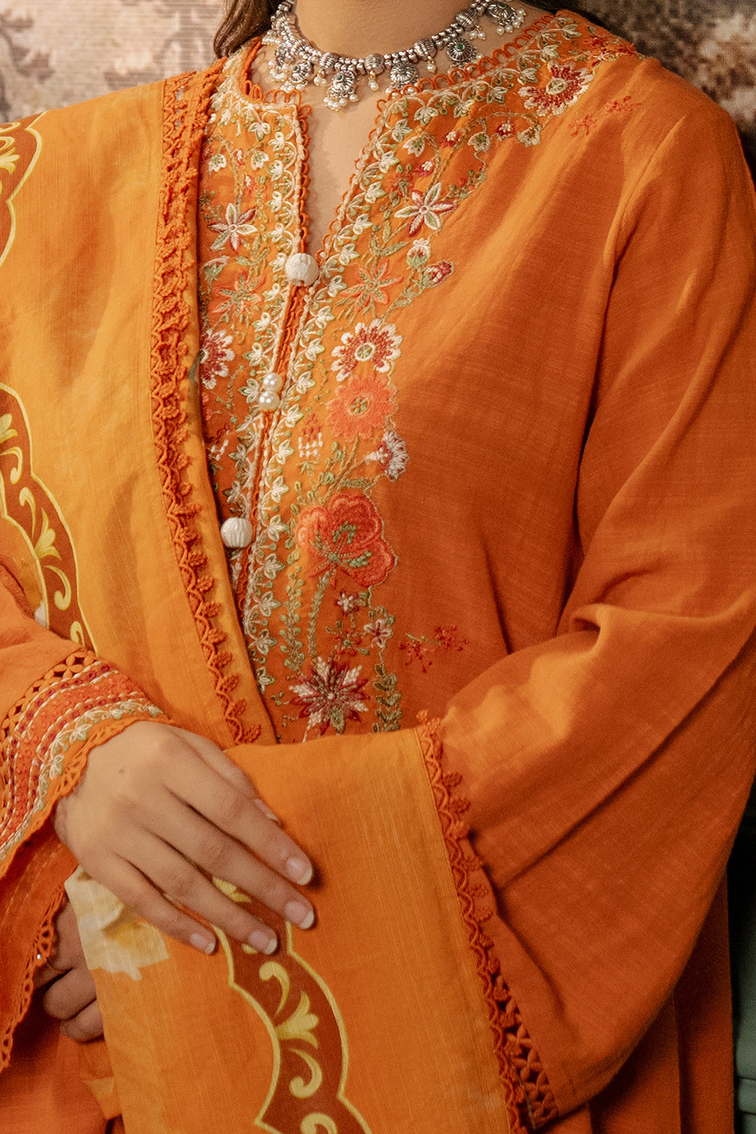 Zellbury | Unstitched 3 Piece Khaddar | Embroidered Shirt Shalwar Dupatta - 0413 -  Zellbury Women Signature Unstitched -  House of Maryam
