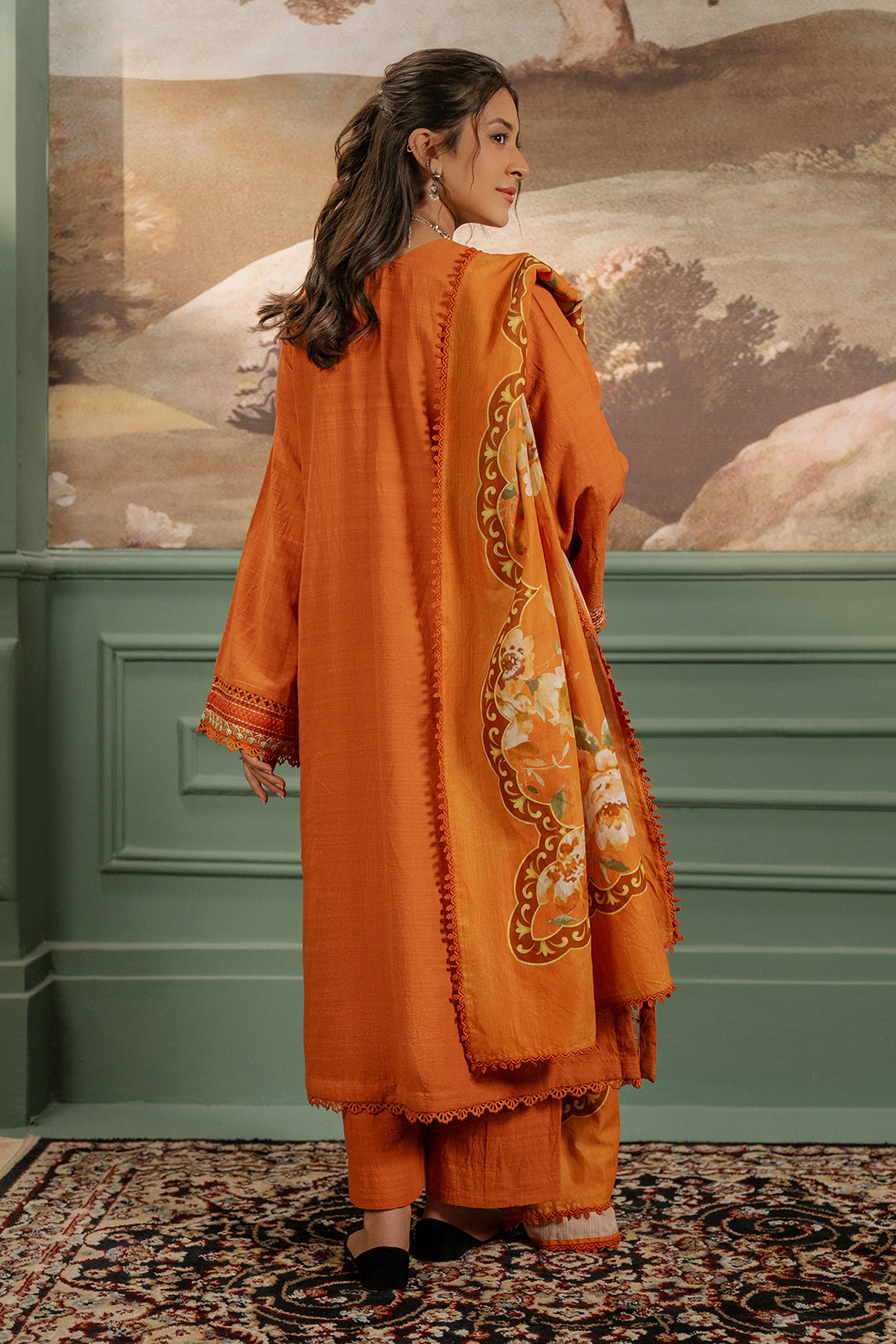 Zellbury | Unstitched 3 Piece Khaddar | Embroidered Shirt Shalwar Dupatta - 0413 -  Zellbury Women Signature Unstitched -  House of Maryam