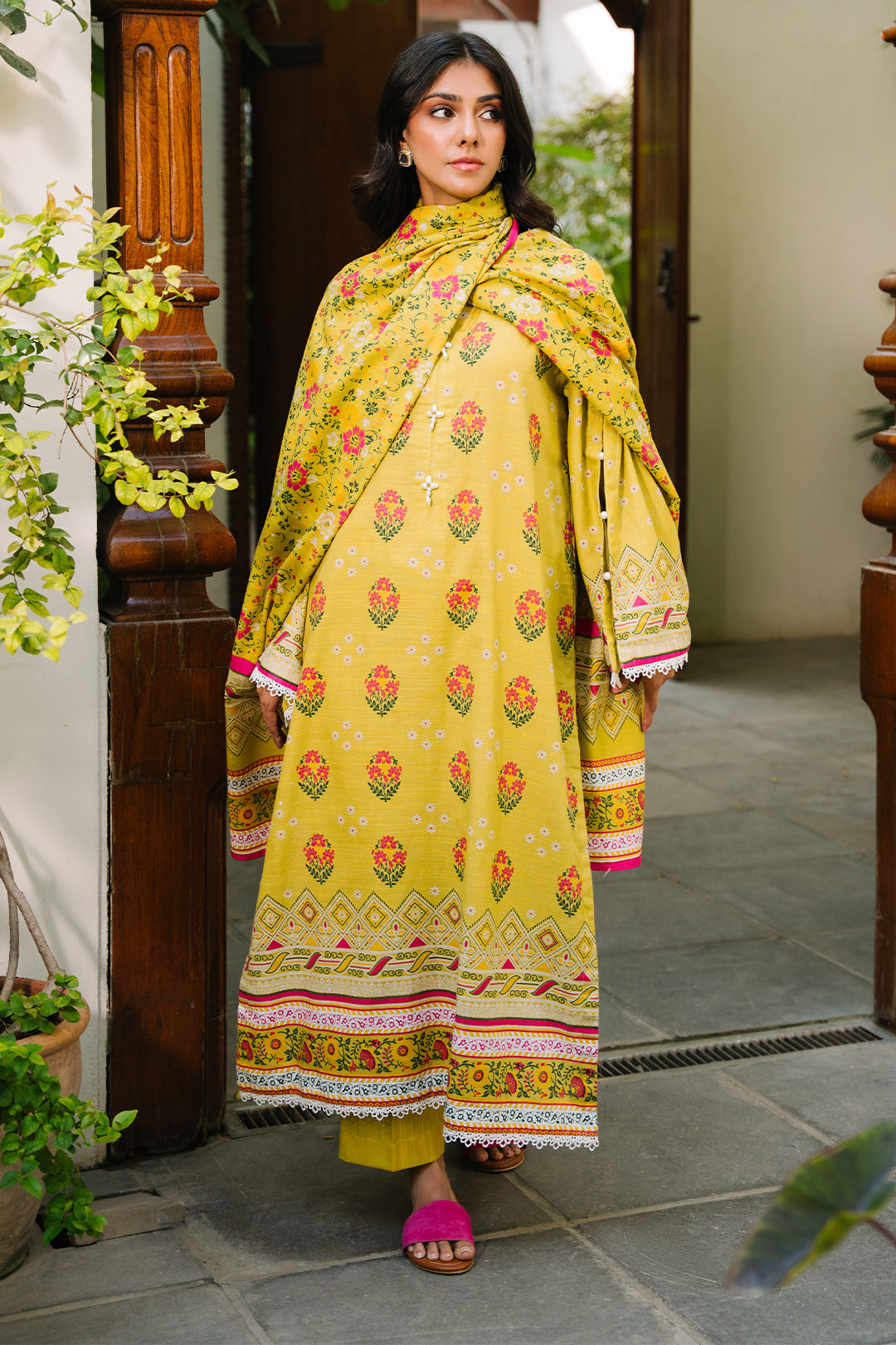 Zellbury | Unstitched 2 Piece Khaddar | Shirt Dupatta - 0158 -  Zellbury Women Essential Unstitched - Original Designer Dress - House of Maryam