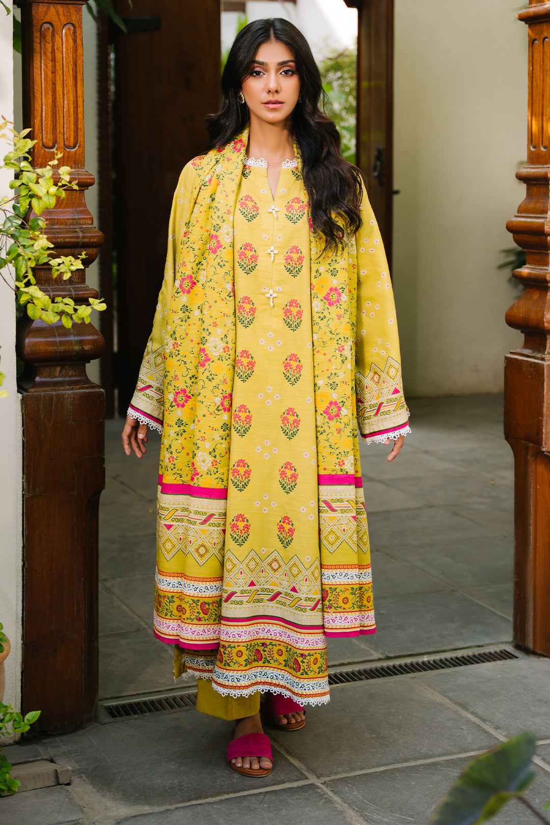 Zellbury | Unstitched 2 Piece Khaddar | Shirt Dupatta - 0158 -  Zellbury Women Essential Unstitched - Original Designer Dress - House of Maryam
