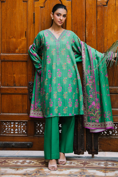 Zellbury | Unstitched 2 Piece Khaddar | Shirt Dupatta - 0159 -  Zellbury Women Essential Unstitched - Original Designer Dress - House of Maryam