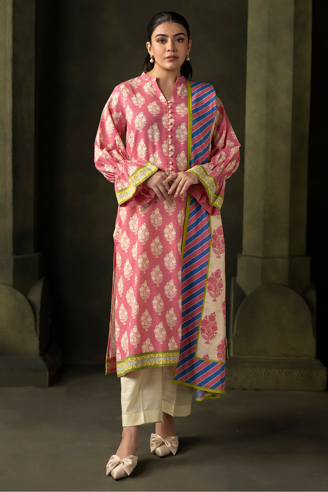 Zellbury | Unstitched 2 Piece Khaddar | Shirt Dupatta - 0160 -  Zellbury Women Essential Unstitched - Original Designer Dress - House of Maryam