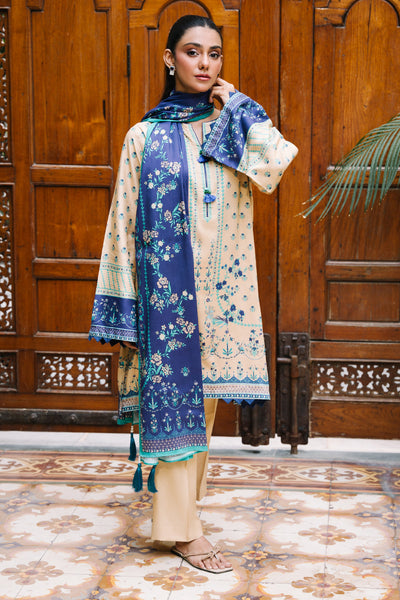 Zellbury | Unstitched 2 Piece Viscose | Shirt Dupatta - 0161 -  Zellbury Women Essential Unstitched - Original Designer Dress - House of Maryam