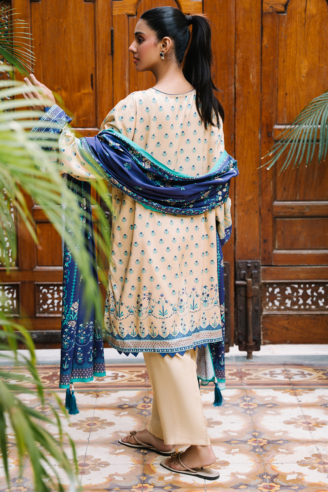 Zellbury | Unstitched 2 Piece Viscose | Shirt Dupatta - 0161 -  Zellbury Women Essential Unstitched - Original Designer Dress - House of Maryam