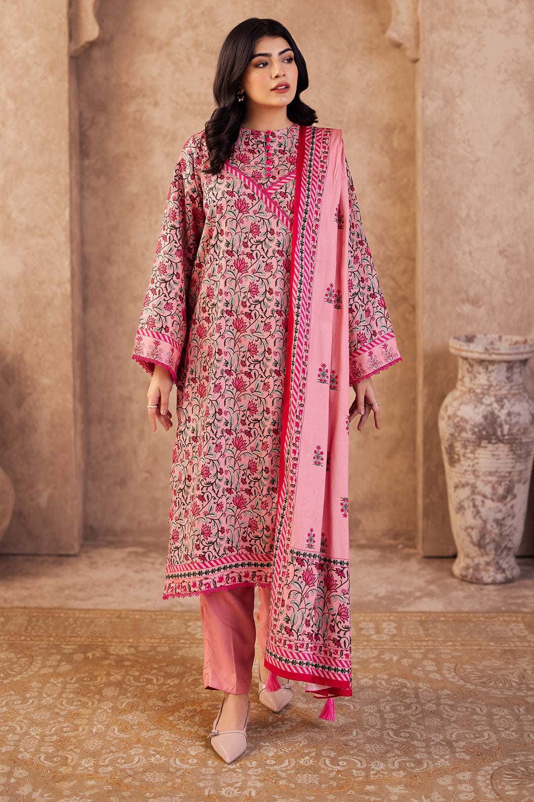 Zellbury | Unstitched 2 Piece Viscose | Shirt Dupatta - 0253 -  Zellbury Women Essential Unstitched - Original Designer Dress - House of Maryam
