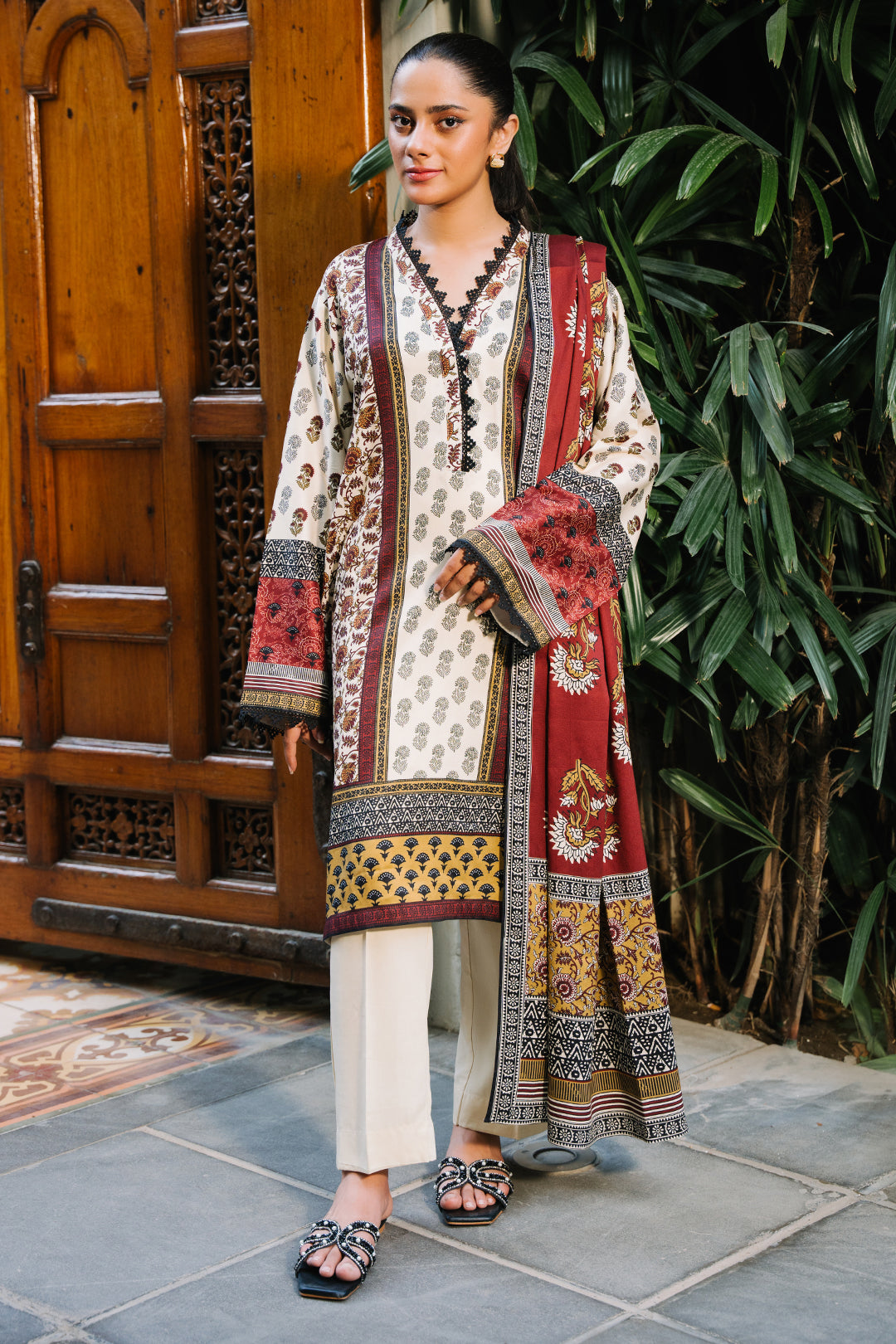 Zellbury | Unstitched 2 Piece Viscose | Shirt Dupatta - 0254 -  Zellbury Women Essential Unstitched - Original Designer Dress - House of Maryam