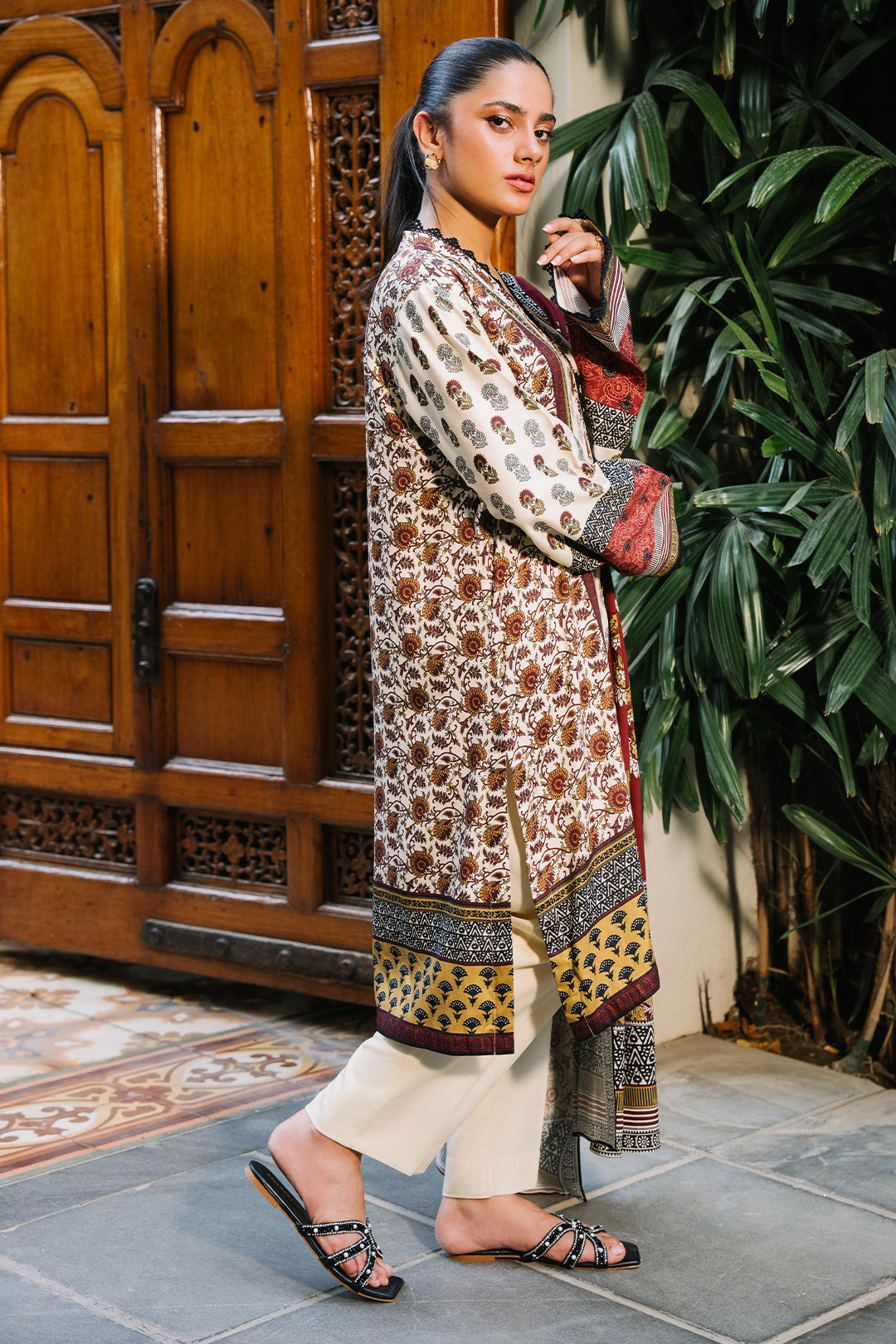 Zellbury | Unstitched 2 Piece Viscose | Shirt Dupatta - 0254 -  Zellbury Women Essential Unstitched - Original Designer Dress - House of Maryam