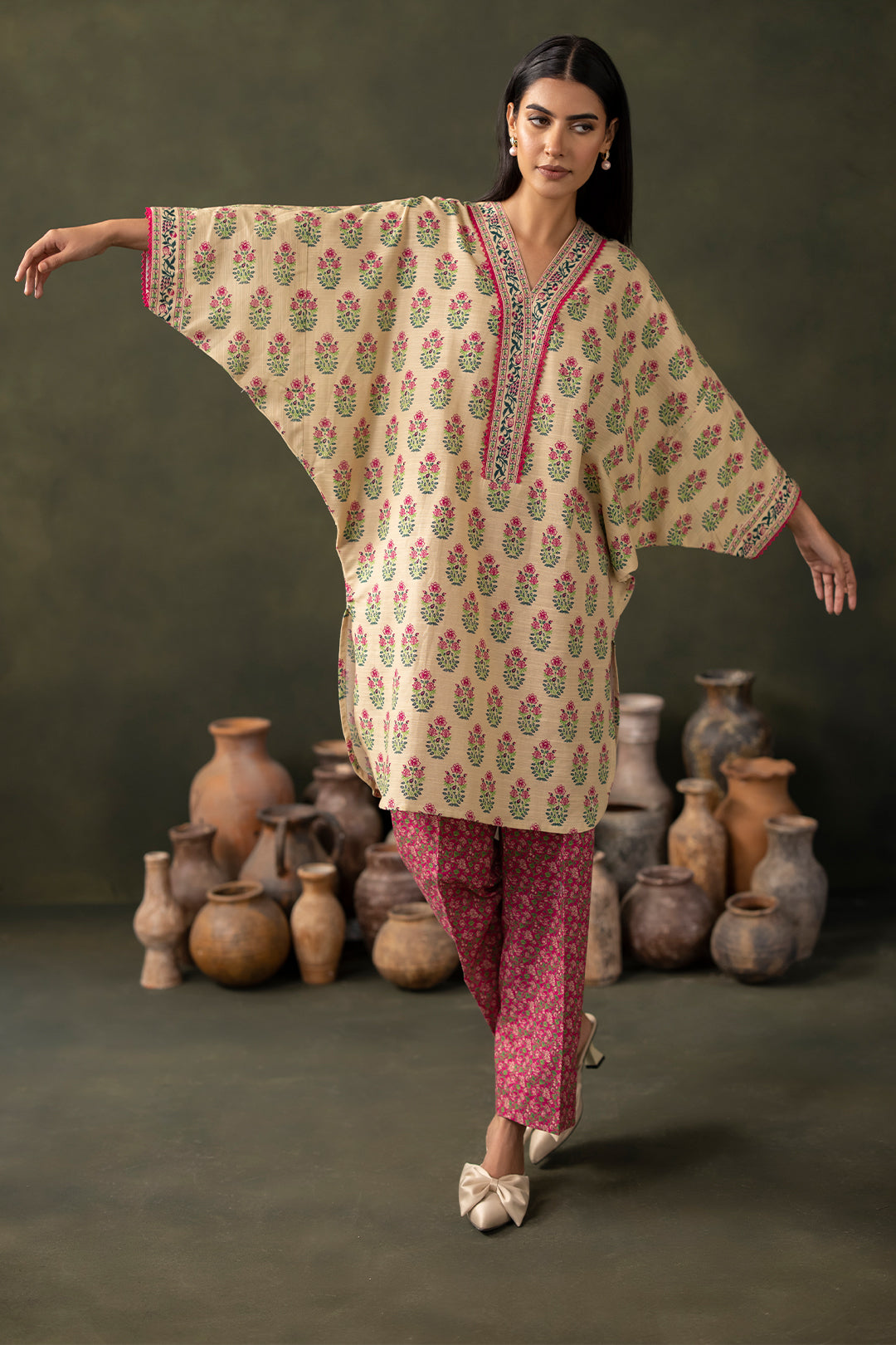 Zellbury | Unstitched 2 Piece Khaddar | Shirt Shalwar - 0256