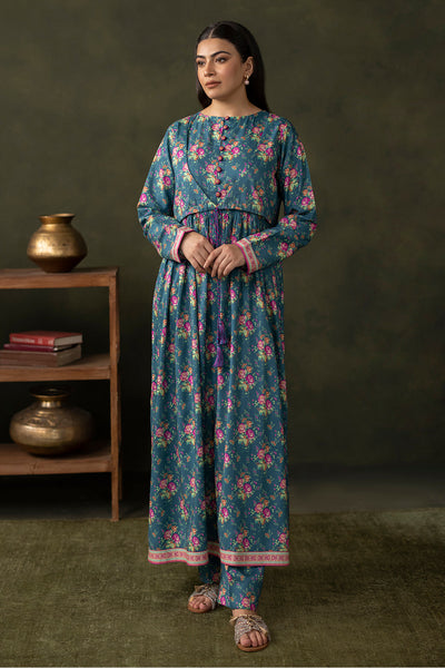 Zellbury | Unstitched 2 Piece Viscose | Shirt Shalwar - 0261 -  Zellbury Women Essential Unstitched - Original Designer Dress - House of Maryam